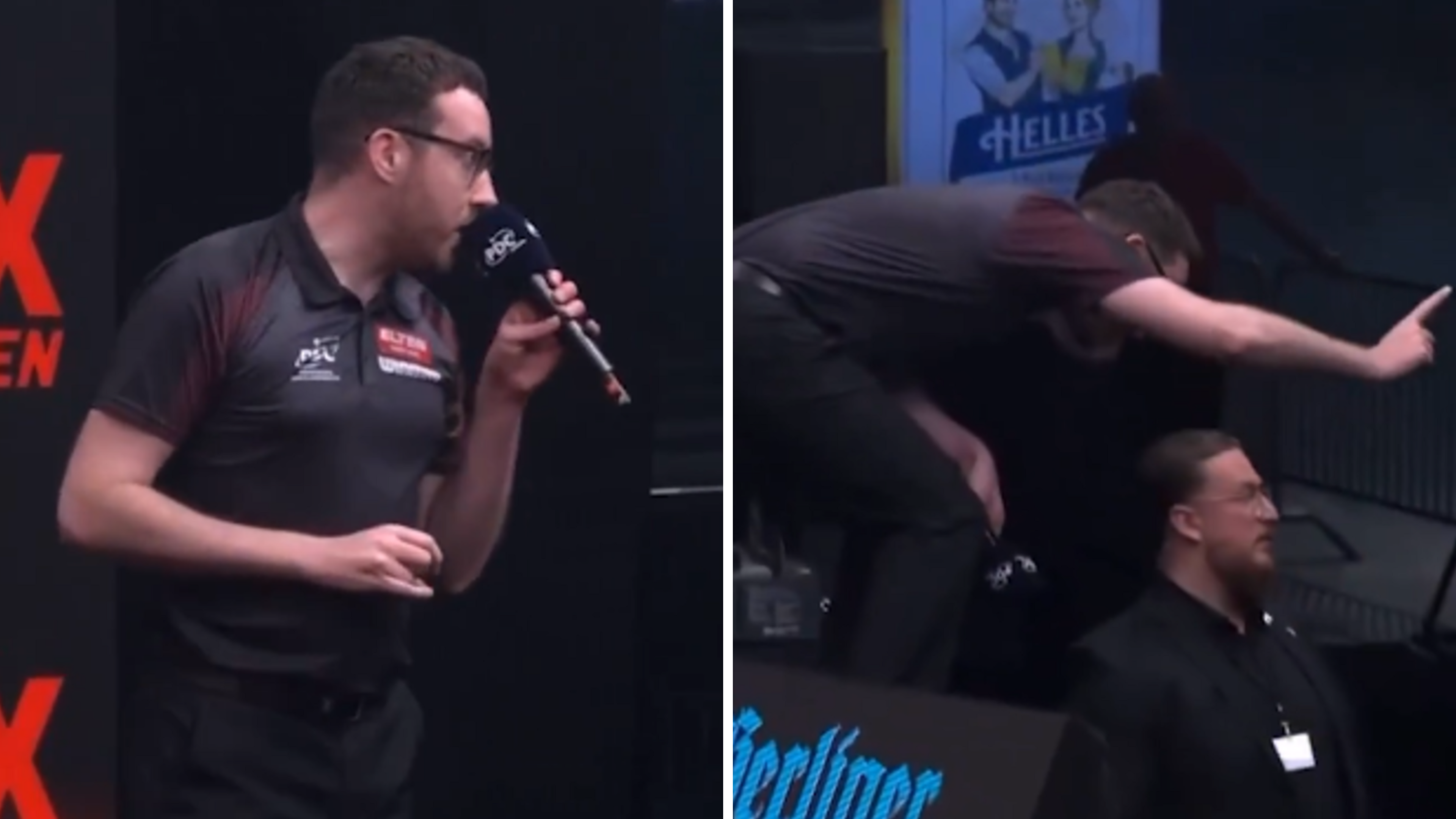 Scheidsrechter wéér in conflict met Duitse dartfans: ’Ik laat jullie onmiddellijk uit de zaal verwijderen’